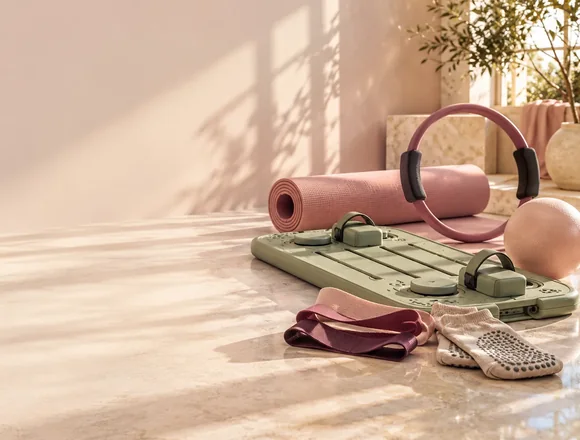 Pilates-Matte, Trainingsring und Fitnesszubehör als Inspiration für den Ratgeber